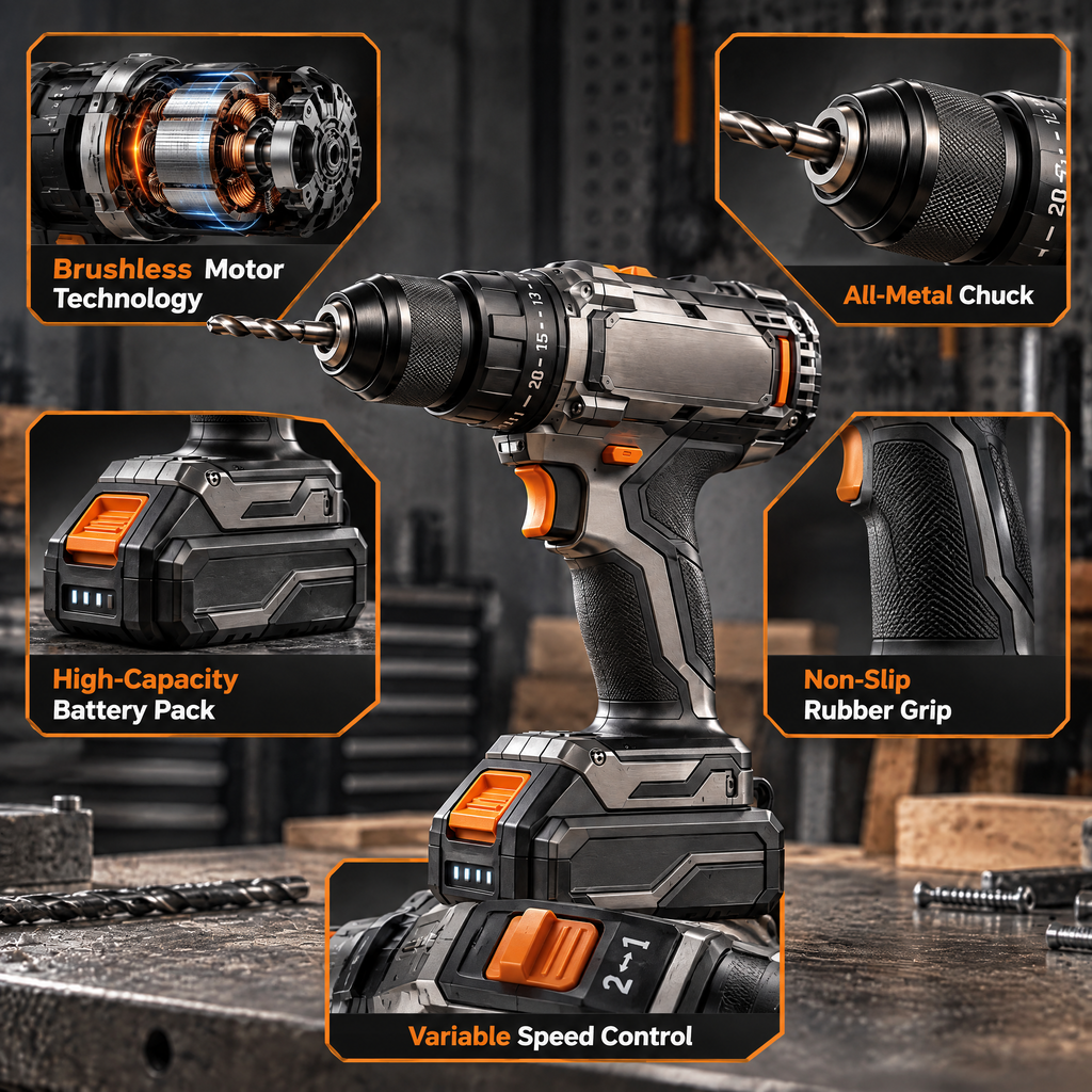 Valderune™ Cordless Drill & Driver