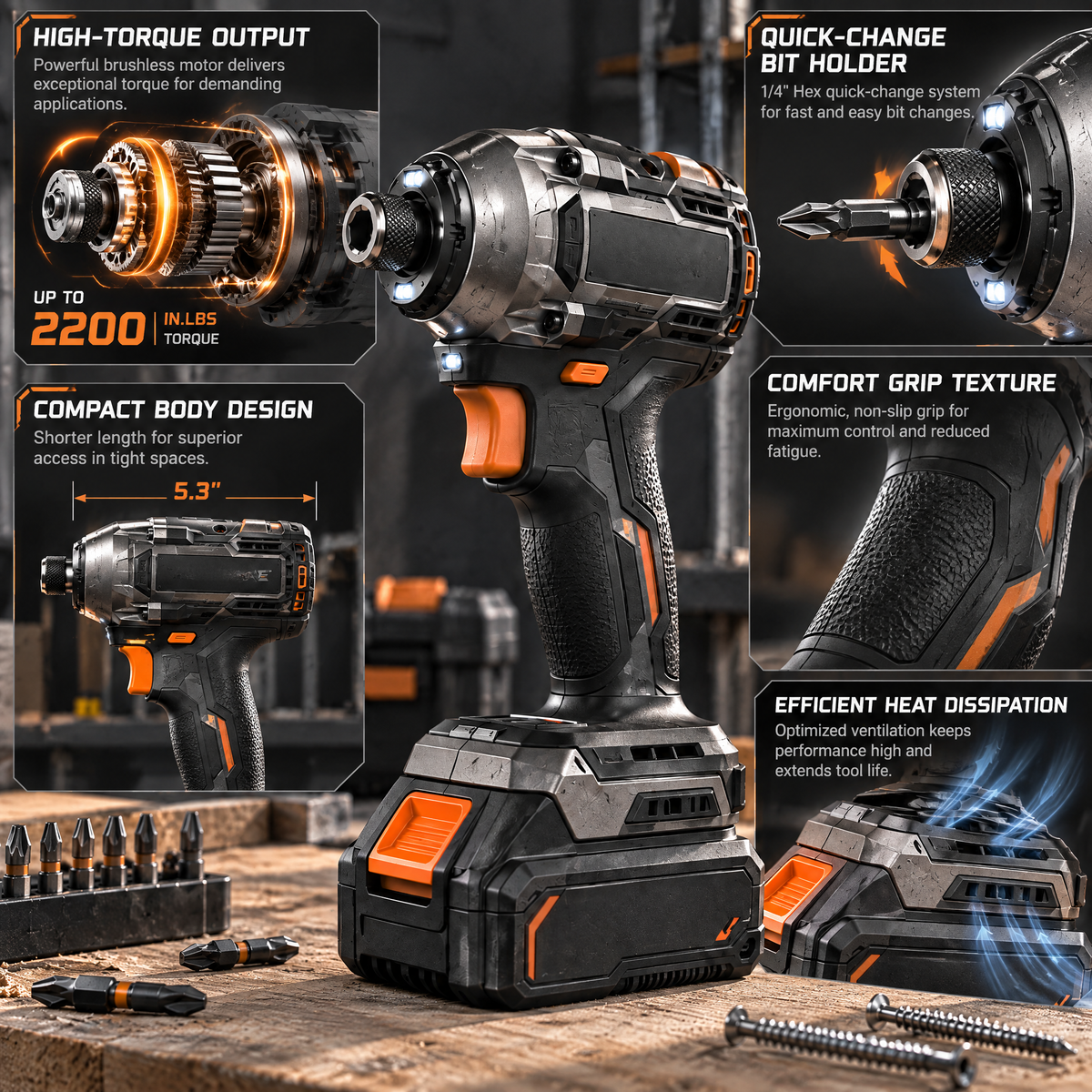 Valderune™ Cordless Impact Driver