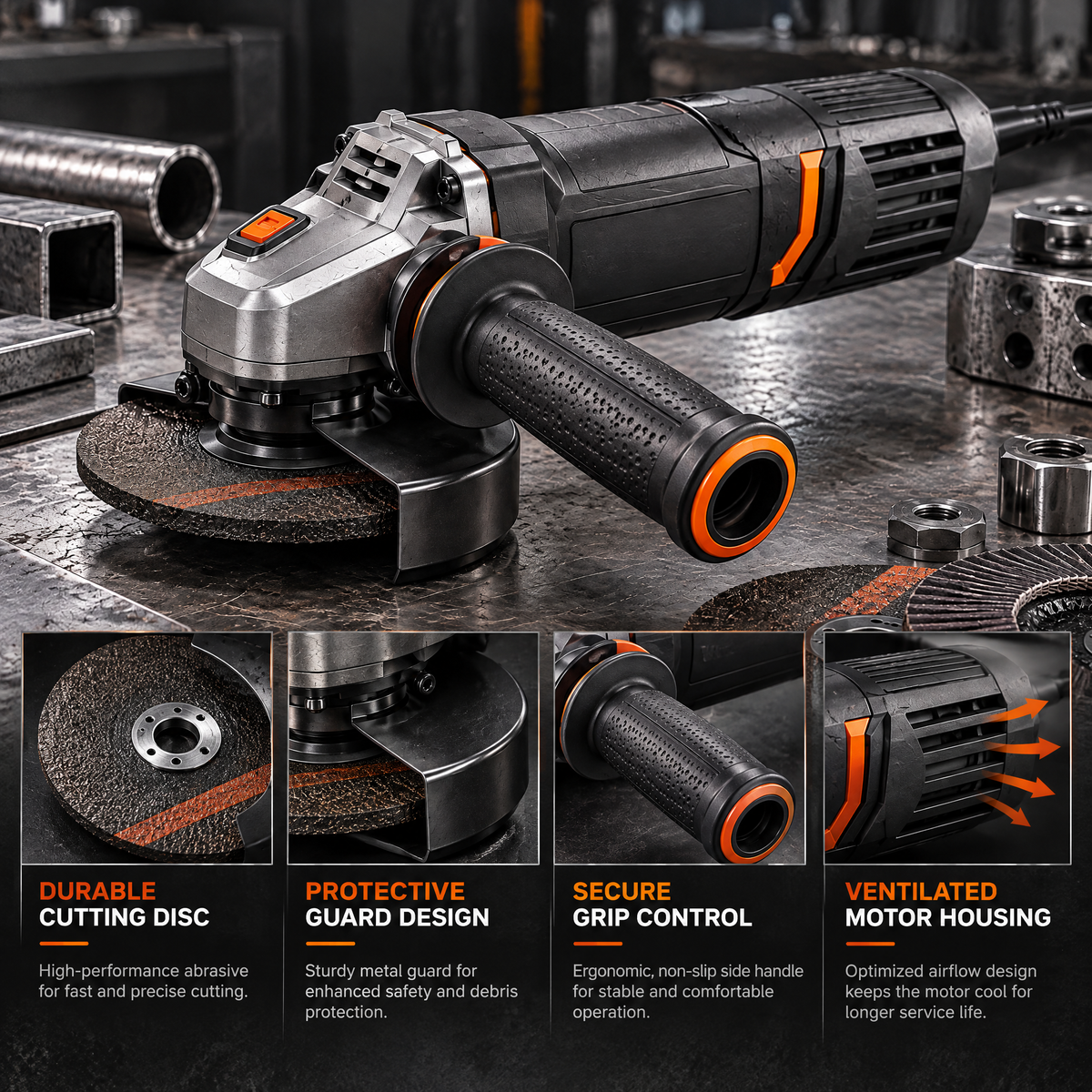 Valderune™ Heavy-Duty Angle Grinder