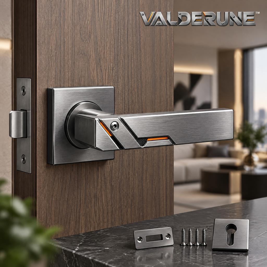 Valderune™ Modern Square Lever Door Handle Set