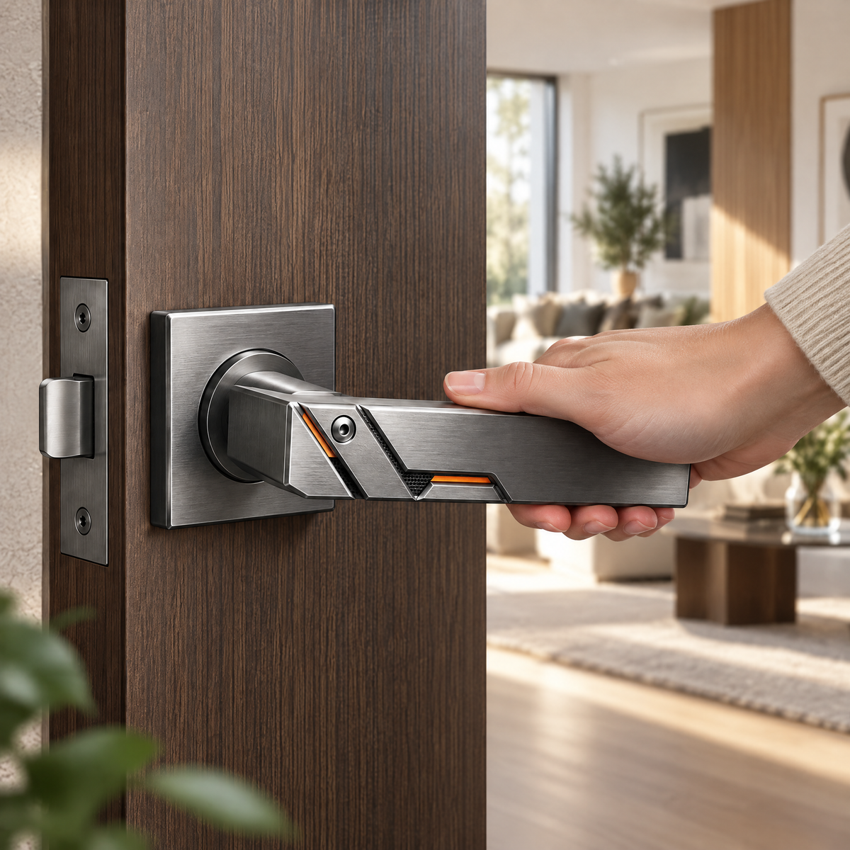 Valderune™ Modern Square Lever Door Handle Set