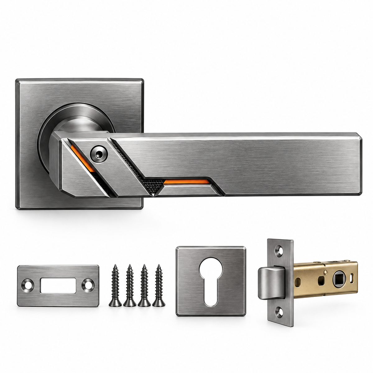 Valderune™ Modern Square Lever Door Handle Set