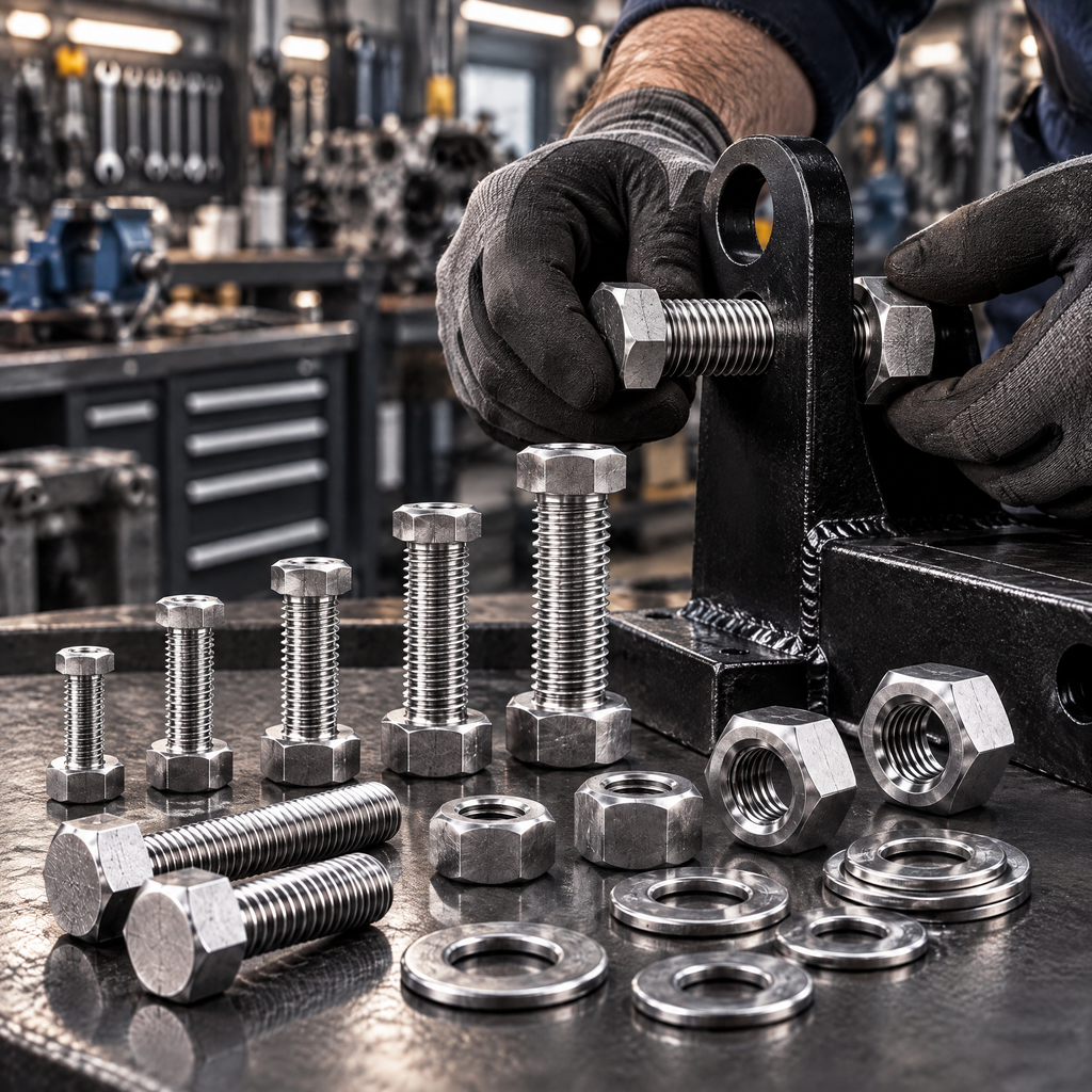 Valderune™ Stainless Steel Hex Bolt, Nut & Washer Set